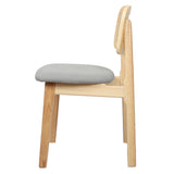 Levede Dining Chair Wood Rattan Armless Natural x8