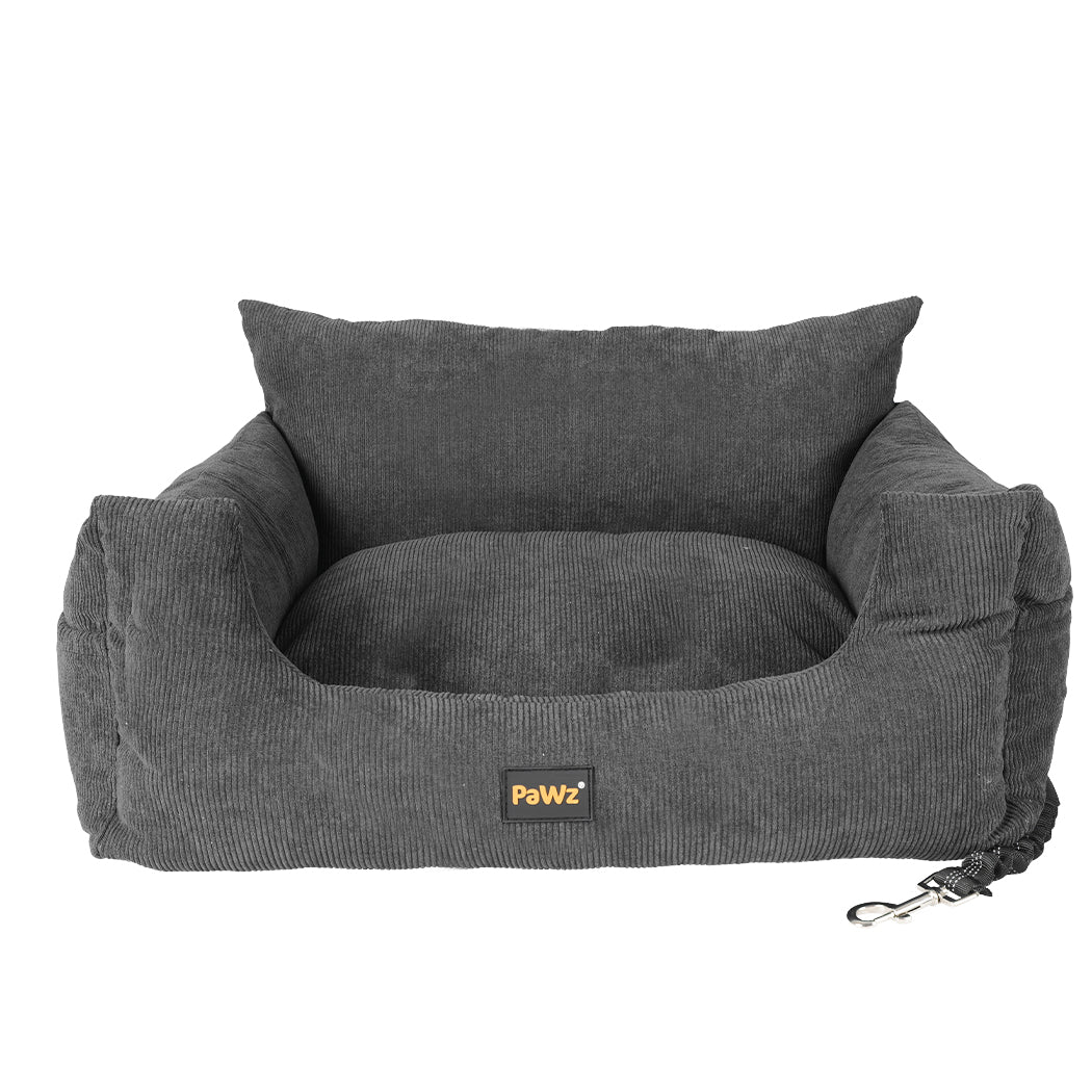 PaWz Pet Car Booster Seat Dog Protector L Grey Large-1954802559369744385