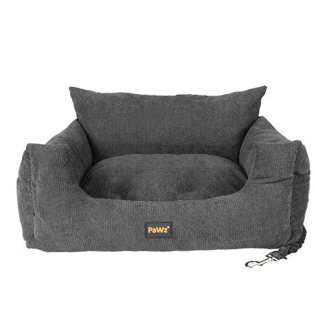 PaWz Pet Car Booster Seat Dog Protector L Grey Large-1954802559369744385