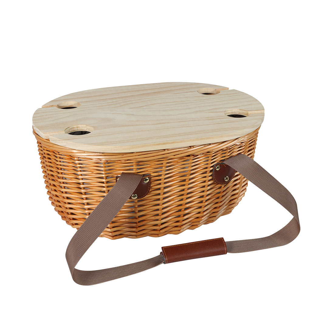 Picnic Basket Set Willow Baskets Outdoor-2006733308196687873