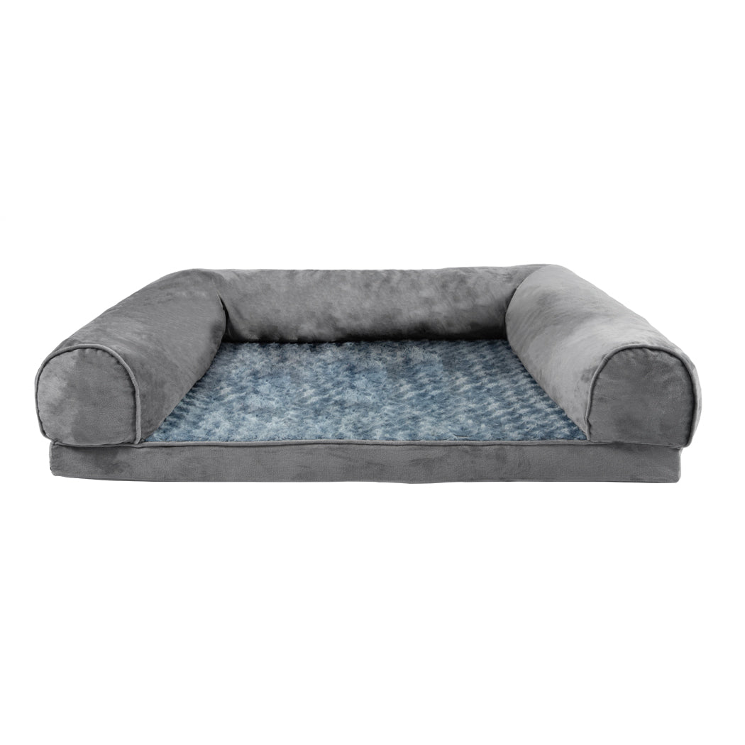 PaWz Pet Bed Sofa Dog Bedding Soft Warm L Cover Grey Cover Large-1954802515132420097