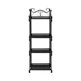 Levede Plant Stand 4 Tiers Outdoor Indoor Black-2006732932802285569