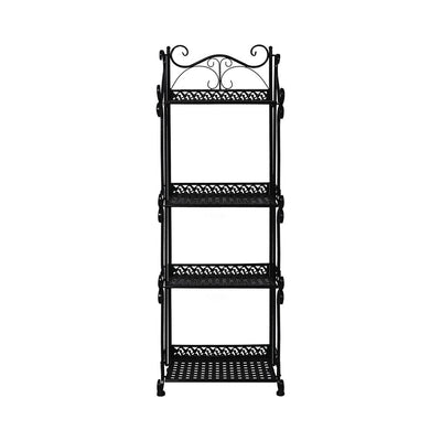 Levede Plant Stand 4 Tiers Outdoor Indoor Black