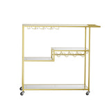 Levede Bar Cart Gold Drinks Serving Trolley 4 Tier-2018816858119081985