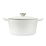 TOQUE 4L Enamel Dutch Oven Pot in White Colour-2018816786526507009