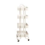Levede 4 Tiers Kitchen Trolley Cart White-2006733175648292865