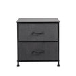 Levede Storage Cabinet Chest of 2 Drawers Dark Grey-2018816789273776129