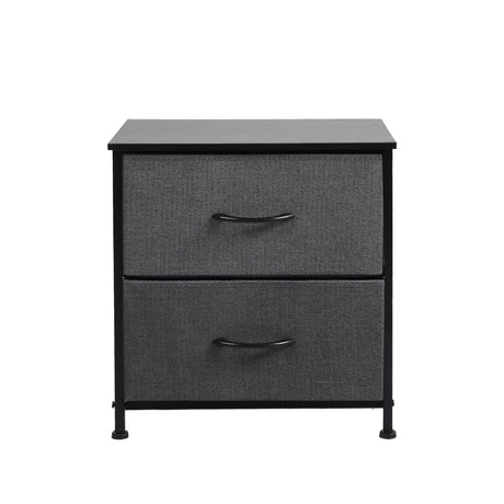 Levede Storage Cabinet Chest of 2 Drawers Dark Grey-2018816789273776129