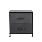 Levede Storage Cabinet Chest of 2 Drawers Dark Grey-2018816789273776129