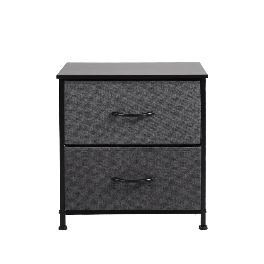 Levede Storage Cabinet Chest of 2 Drawers Dark Grey-2018816789273776129