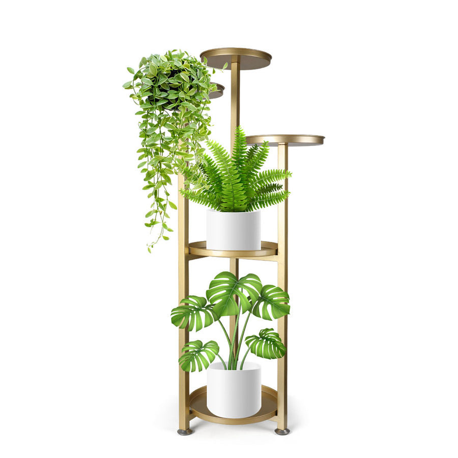 Levede Plant Stand Outdoor Indoor Flower Gold Medium-2018816737776111617