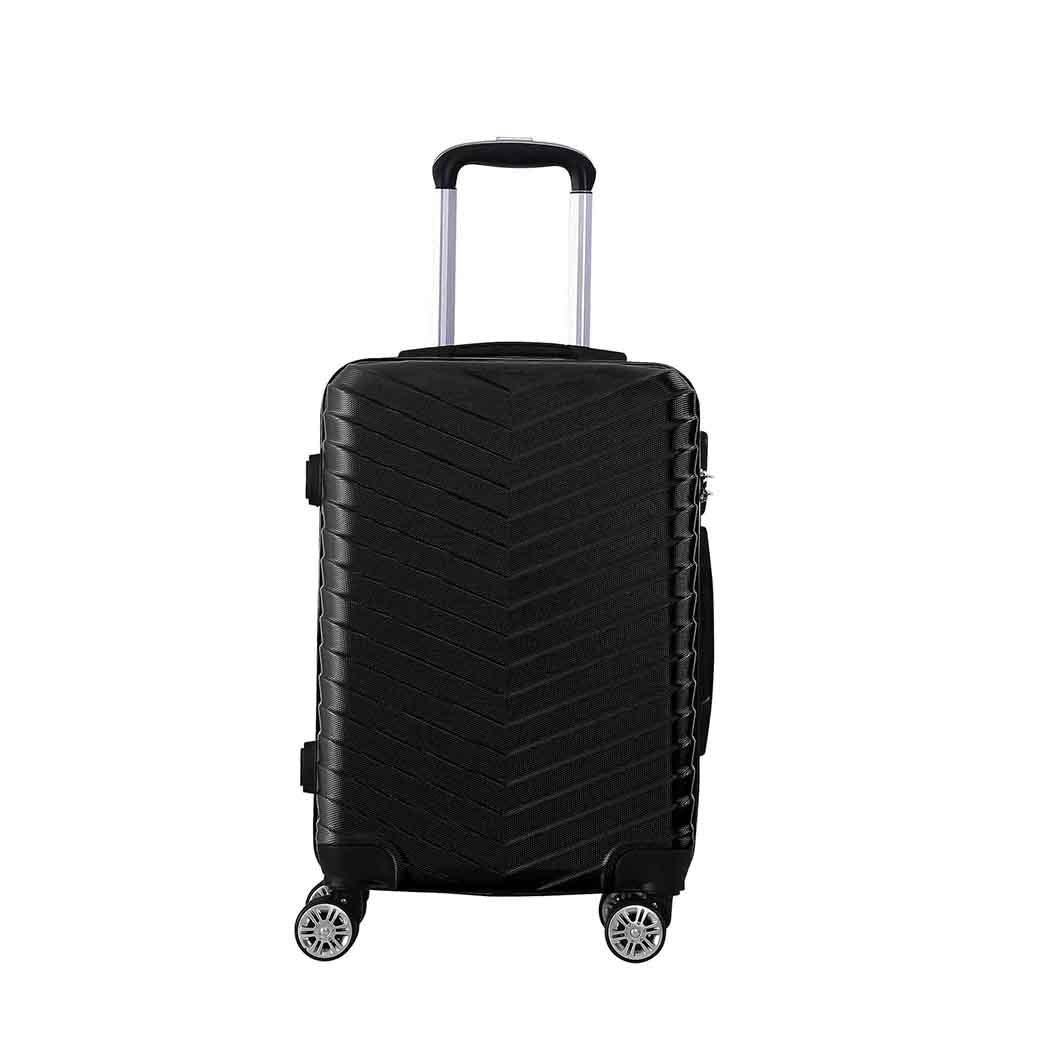 Slimbridge 20" Carry On Travel Luggage Black 20 inch-2018816689810051073