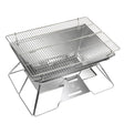 Levede Portable Folding BBQ Charcoal Grill Silver-1954802457573986305