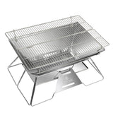 Levede Portable Folding BBQ Charcoal Grill Silver