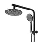 Shower Head High Pressure Set Rain Round Black