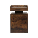 Levede Bedside Table USB Charger Outlet RGB Oak-2006732841915912193