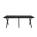 Levede Folding Camping Table Chair Set Black-2006733114482757633