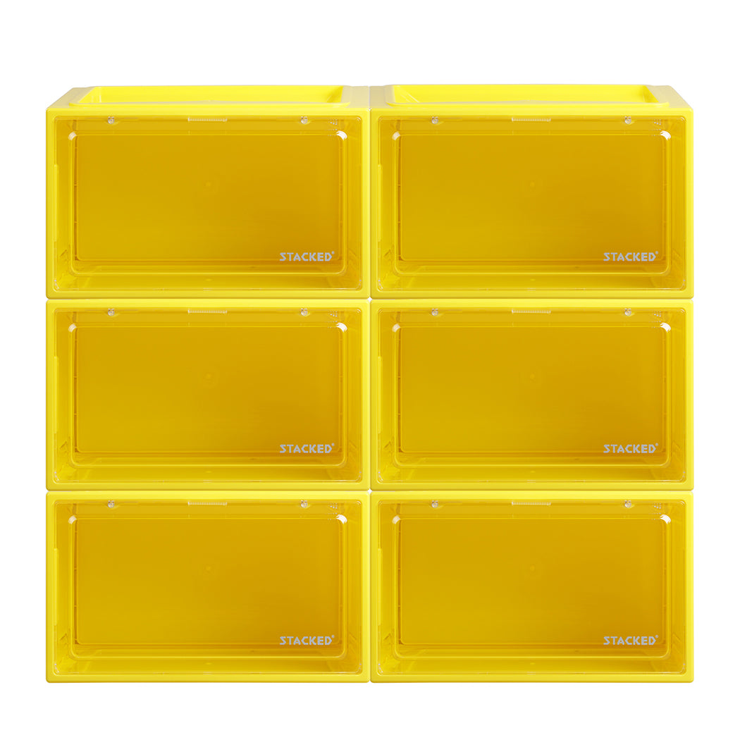 Stacked Sneaker Display Case 6x Clear Yellow-2006733027748745217