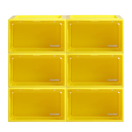 Stacked Sneaker Display Case 6x Clear Yellow-2006733027748745217