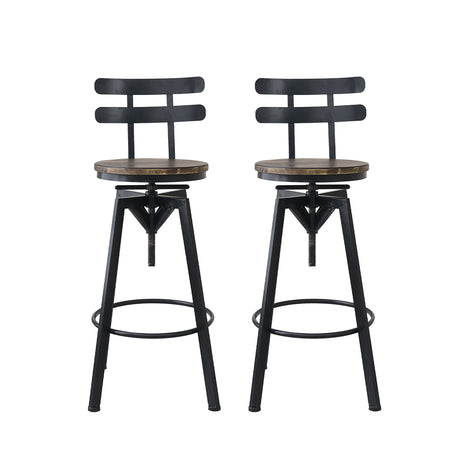 Levede 2x Bar Stool Industrial Adjustable-2006732717995200513