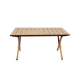 Levede Folding Camping Table Chair Set Oak-1954802885787258881