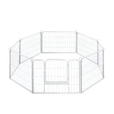 PaWz 8 Panel 24'' Pet Dog Playpen Puppy White 24 inch-2006733296003846145