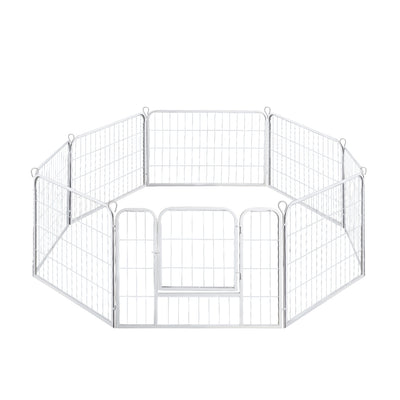 PaWz 8 Panel 24'' Pet Dog Playpen Puppy White 24 inch