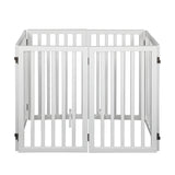 PaWz Wooden Pet Gate Dog Fence Safety White 10 Pack