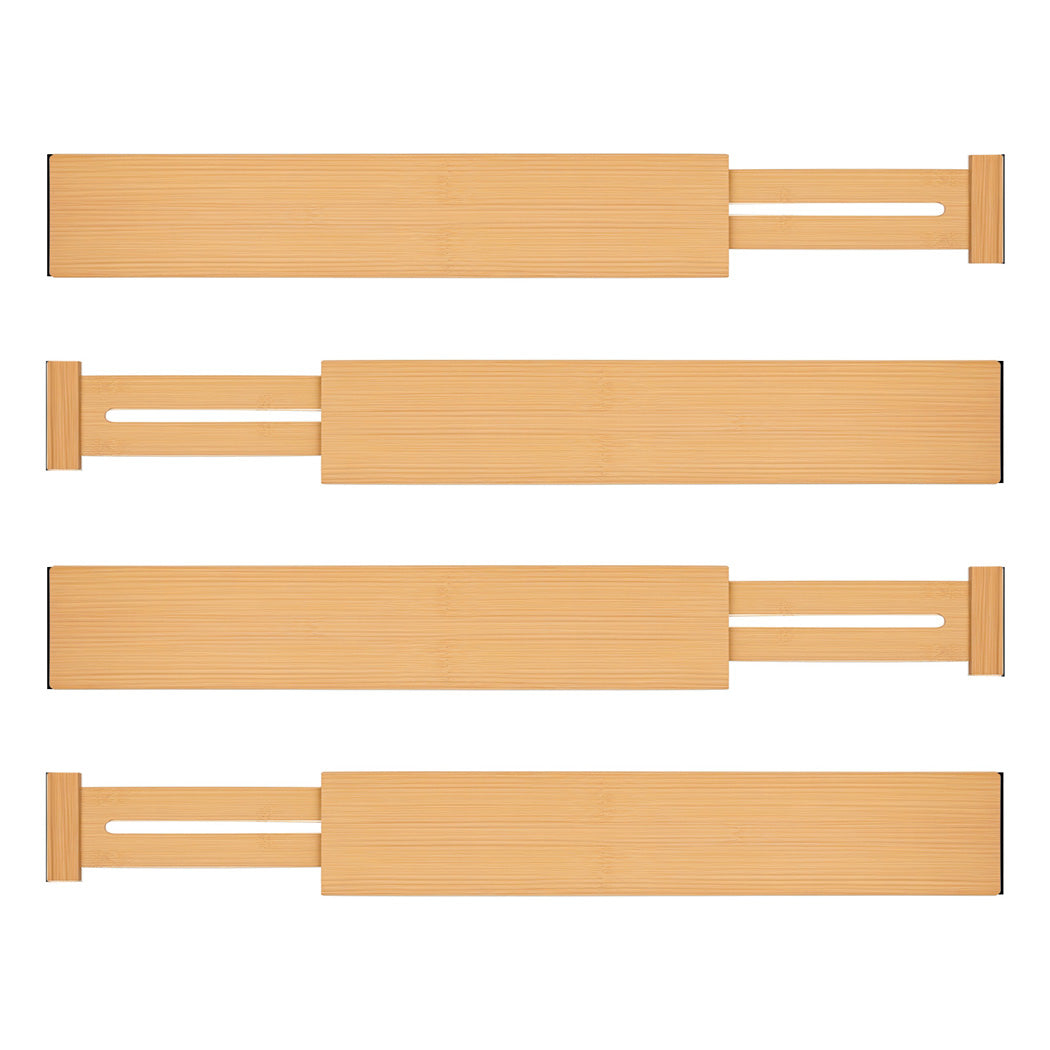 Levede Natural 4 Pack Bamboo Expandable Drawer Divider-2006733417491861505