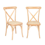 Levede 2X Dining Chairs Cross Back Chair-2006732835817394177