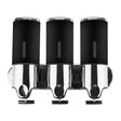 3 Bottles Bathroom Shower Soap Dispenser Black-2018816652975673345