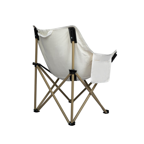 Levede Folding Camping Moon Chair Lightweight Beige-2018816695149400065