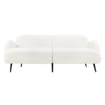 Levede Cloud Sofa 3 Seater Sherpa Fleece White-2006732843321004033