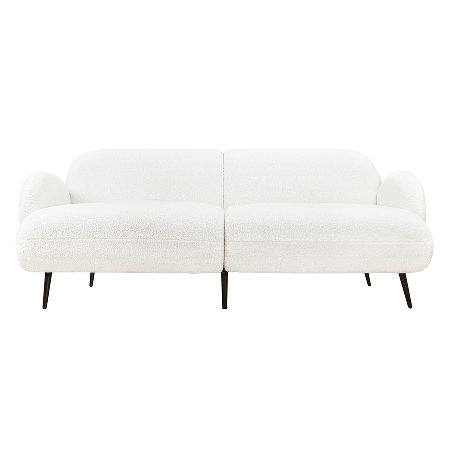 Levede Cloud Sofa 3 Seater Sherpa Fleece White-2006732843321004033