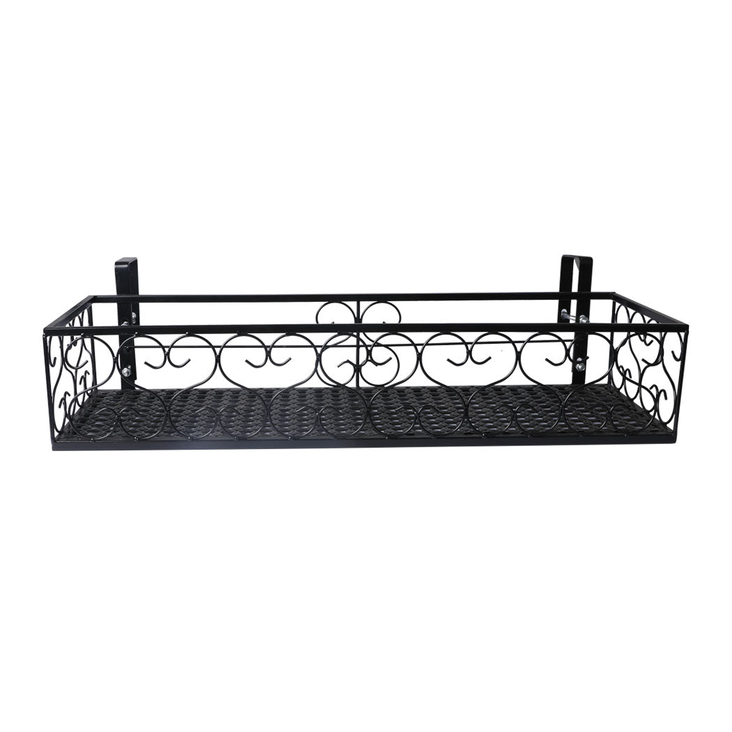 Levede Plant Stand Outdoor Indoor Home Black Rectangle-1954802666710372353