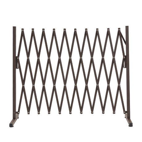 Garden Security Fence Gate Gate Metal Brown-2018816904071876609