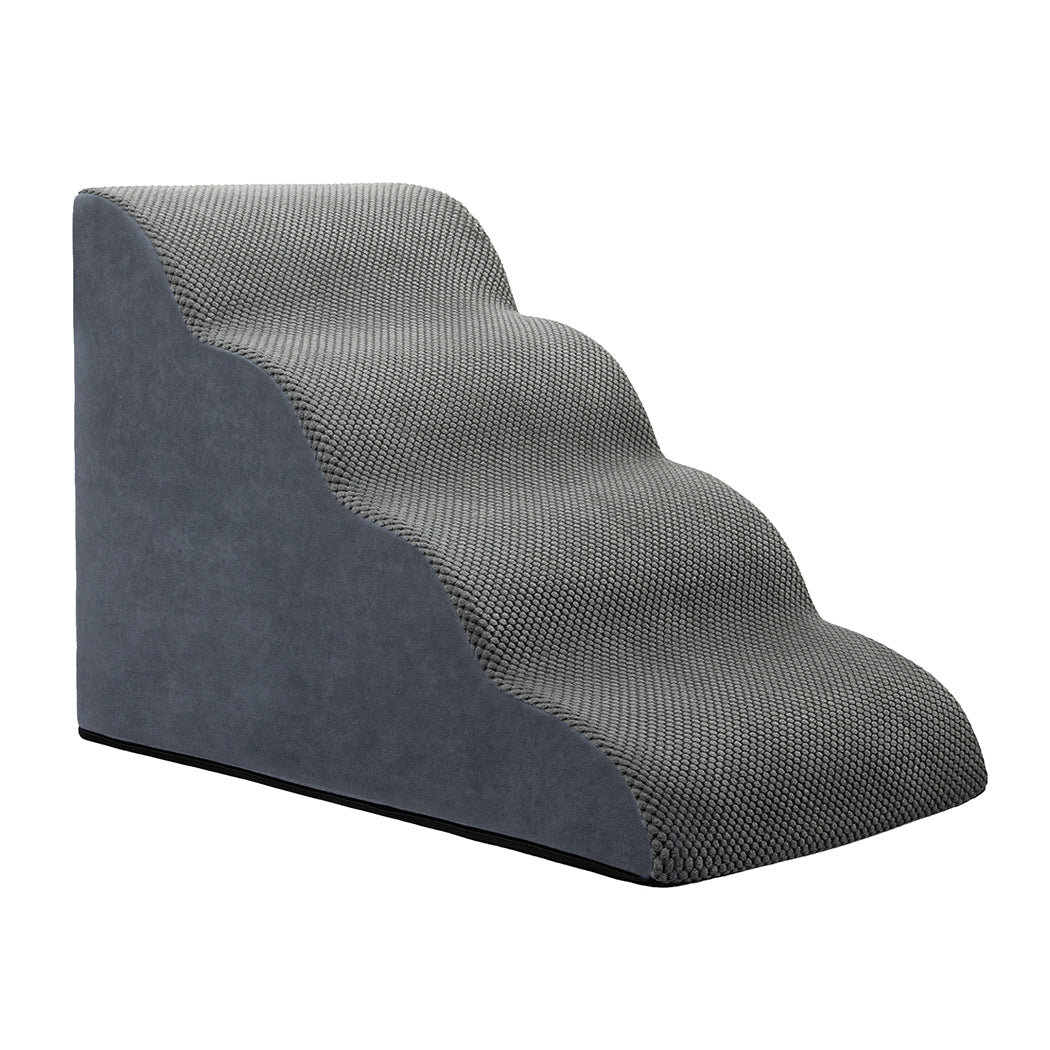 Pawz 4 Steps Pet Stairs Dog Ramp High Density Foam Grey-2018816829564260353