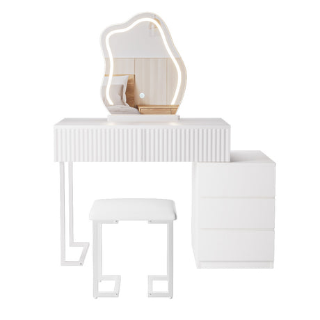 Levede Dressing Table Stool Set with Mirror Led-2018816900406054913