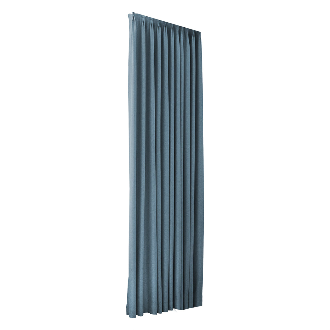 Marlow 2XBlockout Curtains Chenille 132x250 Blue-2006733255113576449