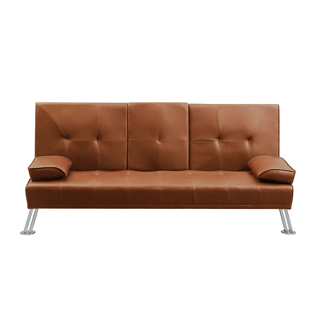 Levede Sofa Bed Adjustable Recliner Brown-2006733286713462785
