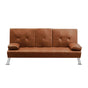 Levede Sofa Bed Adjustable Recliner Brown
