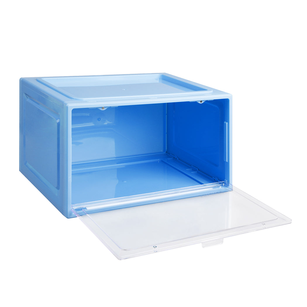 Stacked Sneaker Display Case Shoe Storage Blue-2006733027237040129