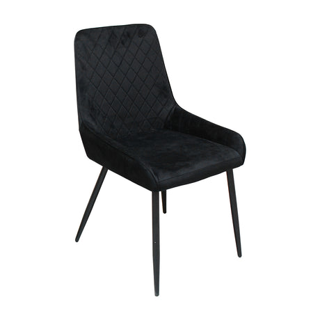 Dining Chairs x 4 Padded Seat Soft Velvet-2006732734030024705
