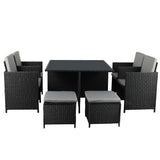 Levede 9PCS Outdoor Table Chair Set-2006733112737927169