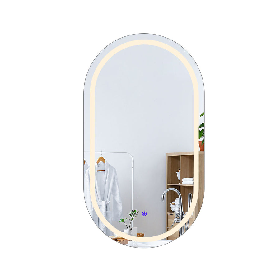 EMITTO LED Wall Mirror Oval Anti-fog 50x90cm-2018816869666000897