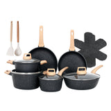 Toque 16-Piece Non Stick Cookware Set Kitchen Fry Pan