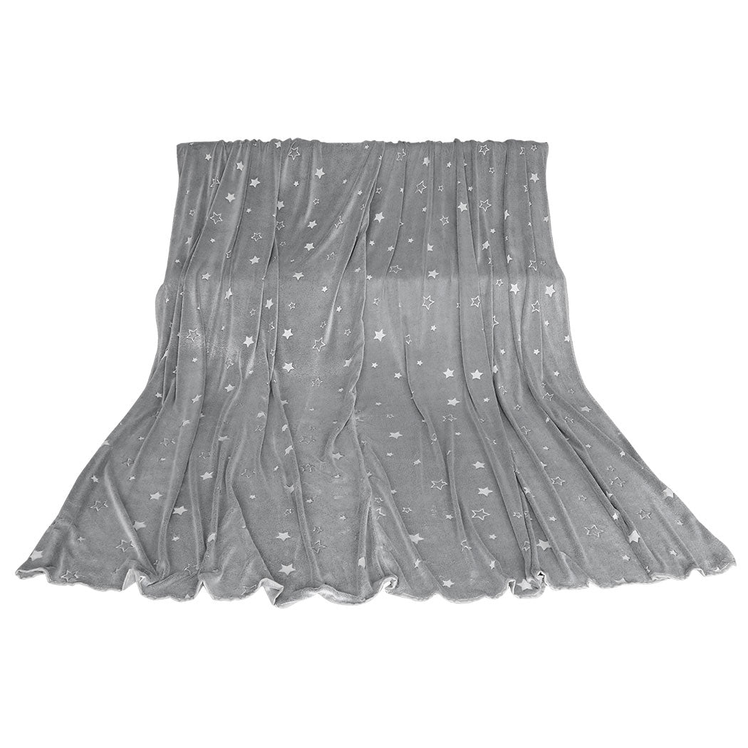 DreamZ 3x3M Large Oversized Blanket Grey Star-2018816714464169985