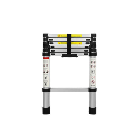 Traderight Multipurpose Ladder Telescopic 2M Silver 2 Meter-2006733178932432897