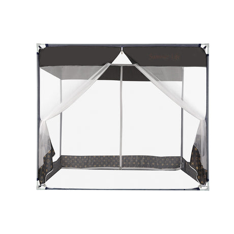 Dreamz Mosquito Bed Nets Foldable Canopy Square Grey-1954802841772232705