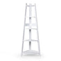 Levede 5 Tier Corner Shelf Wooden Storage White